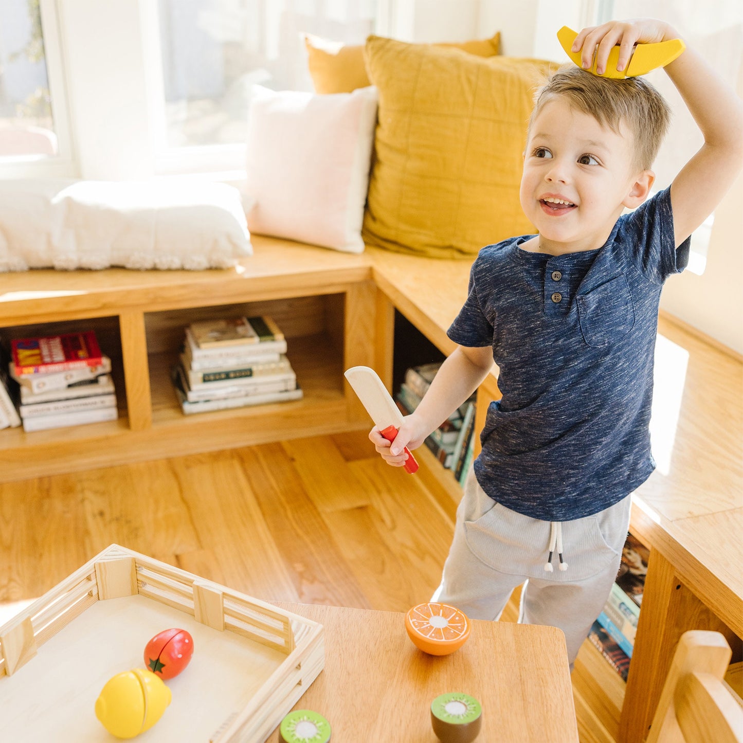 Wooden Cutting Fruit Play Food