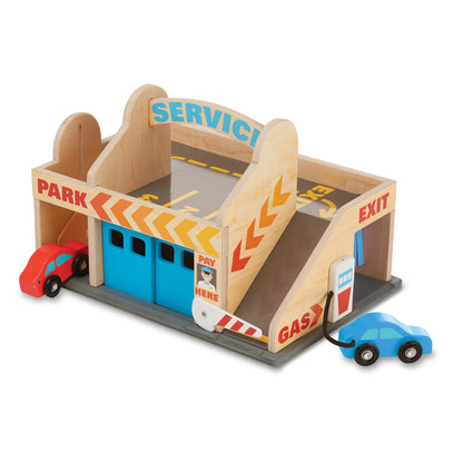 Wooden Service Station Parking Garage
