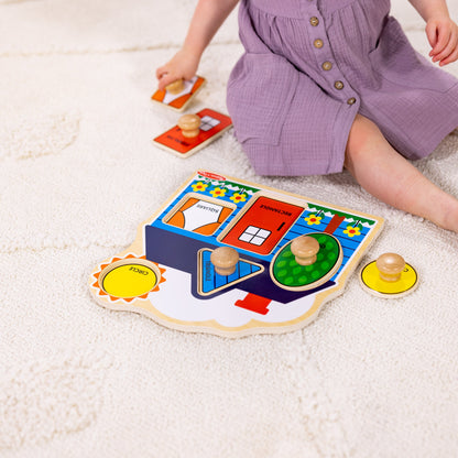 First Shapes Jumbo Peg Puzzle - 5 Pieces
