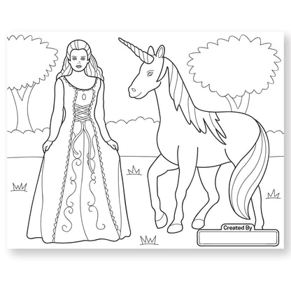 Jumbo Coloring Pad - Princess & Fairy