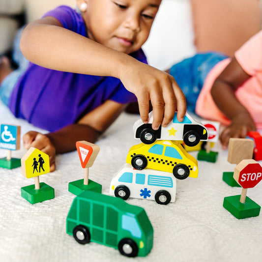Wooden Vehicles and Traffic Signs