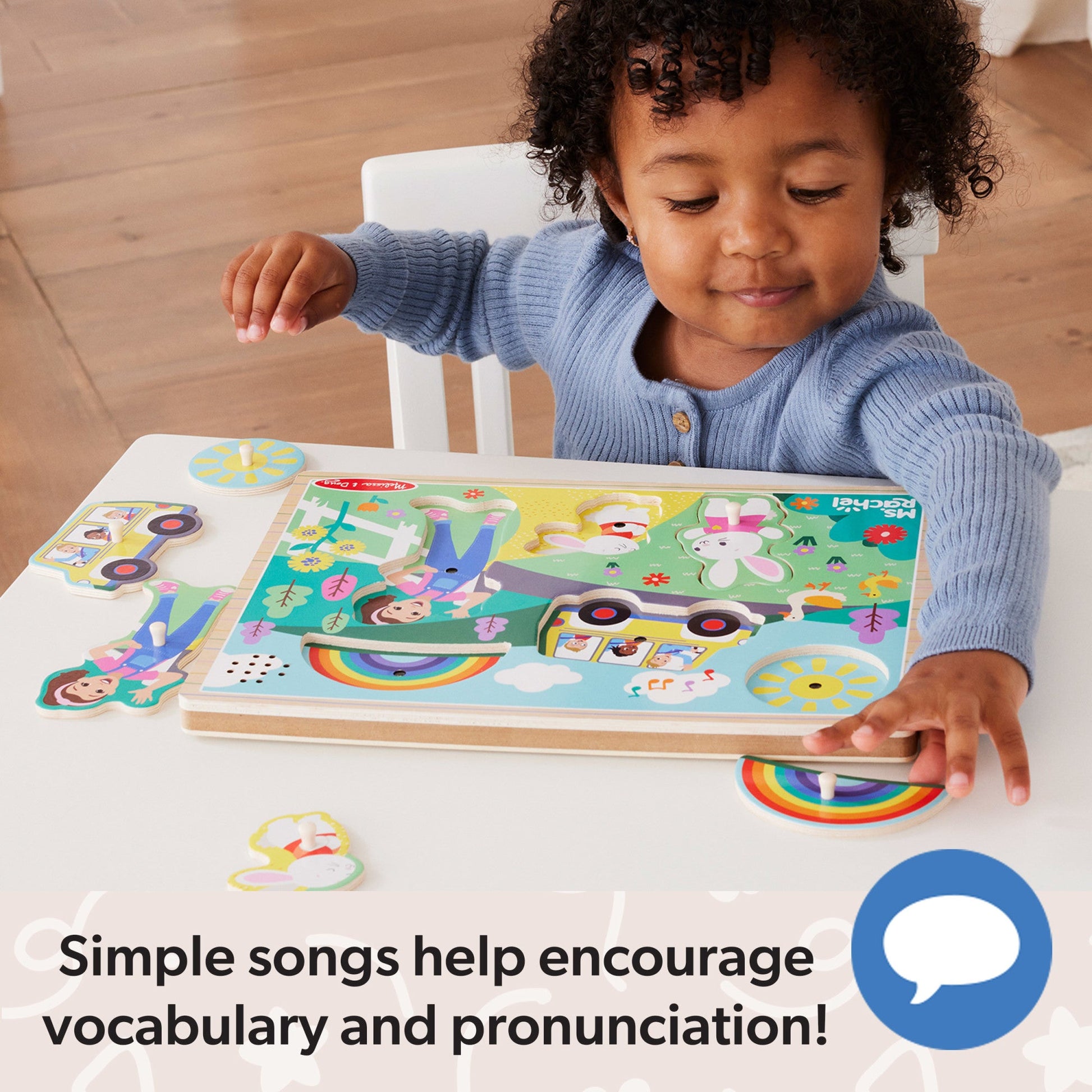Ms. Rachel™ Wooden Song Puzzle – 6 Pieces
