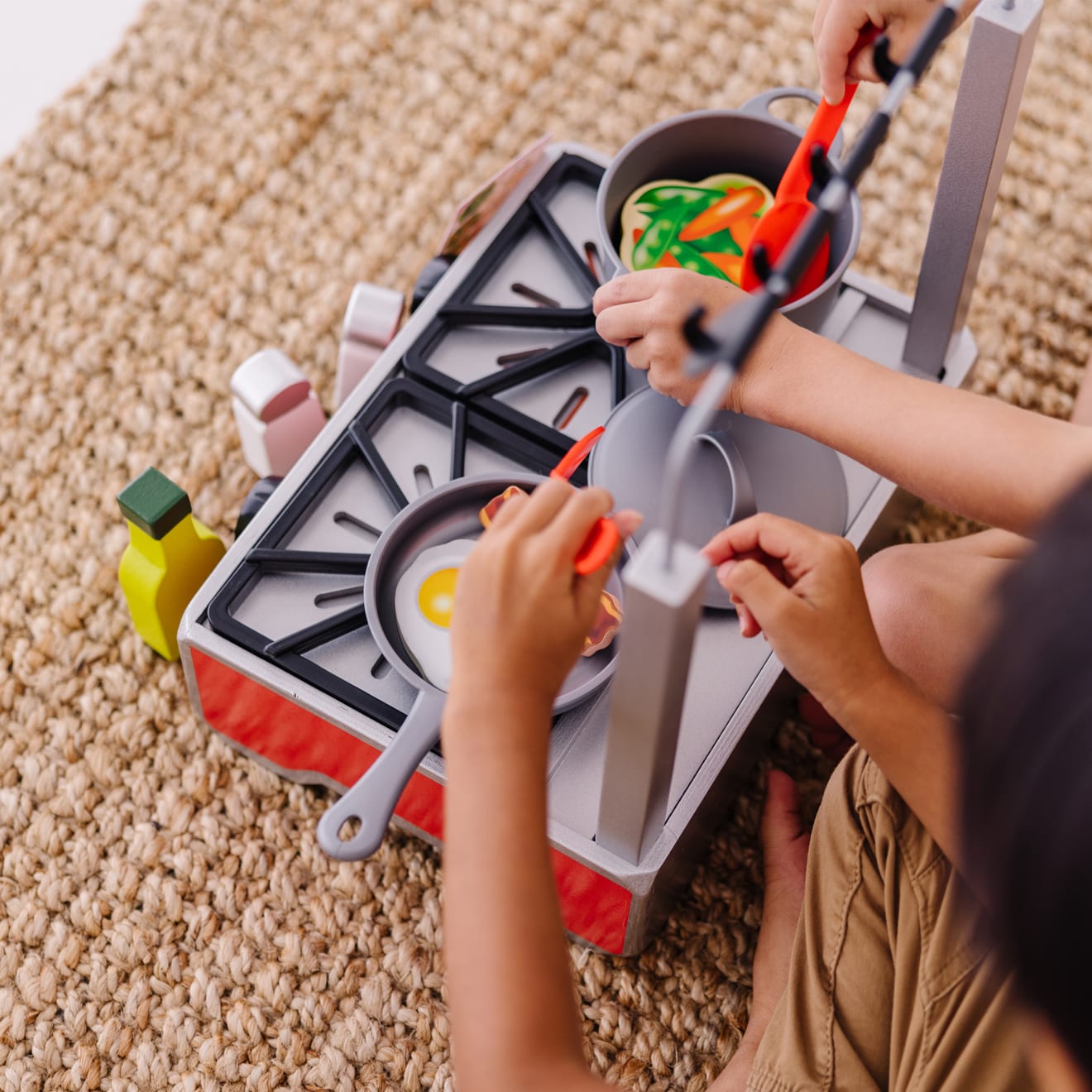 Deluxe Wooden Cooktop Set