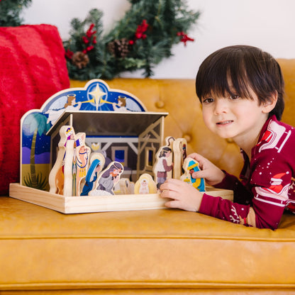 Wooden Christmas Nativity Set