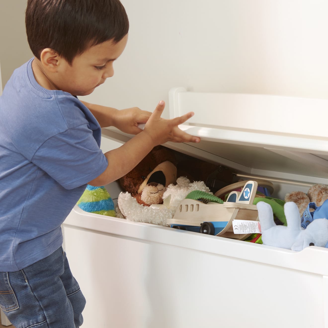 Wooden Toy Chest (White)