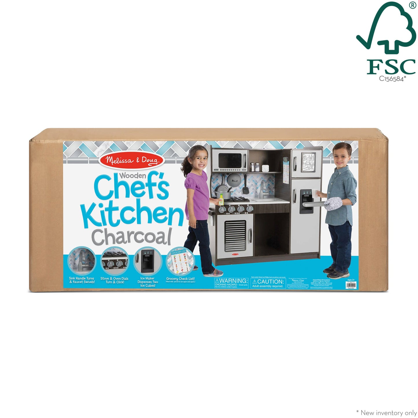 Wooden Chef's Kitchen - Charcoal