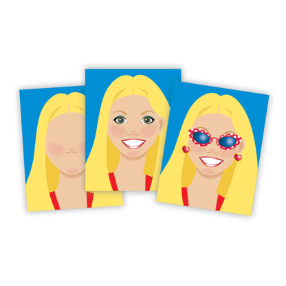 Make-a-Face Sticker Pad - Fashion Faces